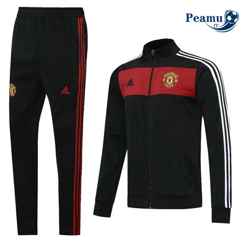 Veste Survetement Manchester United Noir/Rouge 2020-2021