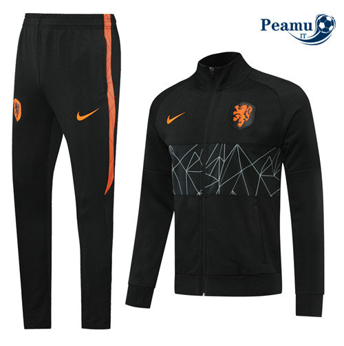 Veste Survetement Pays-Bas Noir 2020-2021