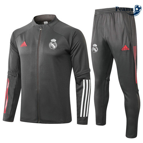 Veste Survetement Real Madrid Gris foncé 2020-2021