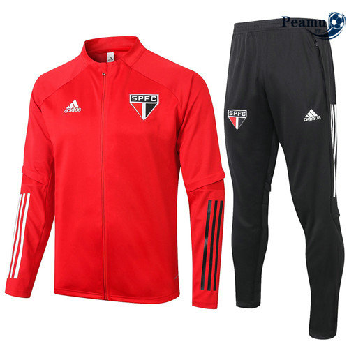 Veste Survetement São Paulo Rouge 2020-2021