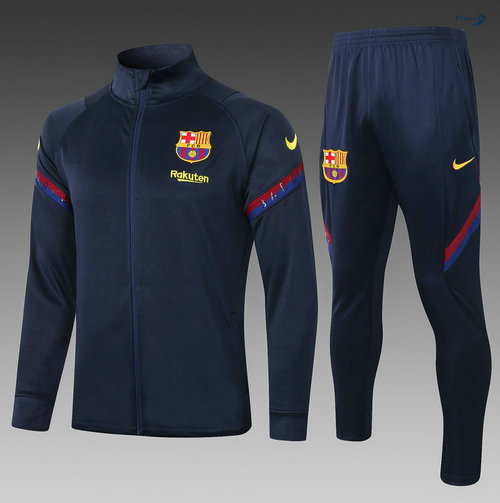 Veste Survetement Barcelone Enfant Bleu Marine 2020-2021