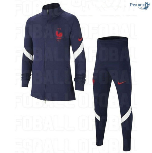 Veste Survetement France Enfant Bleu Marine 2020-2021