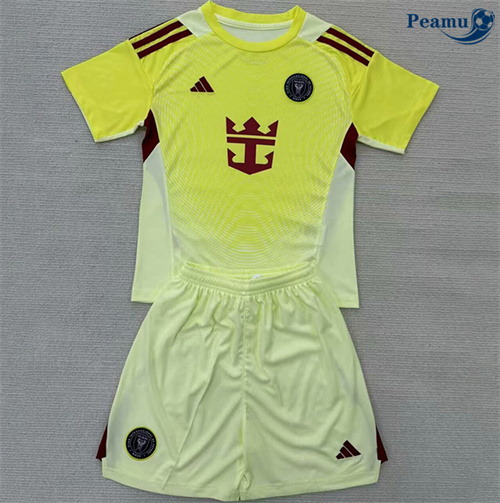 Maillot foot Inter Miami Enfant Gardien De But Jaune 2025-2026