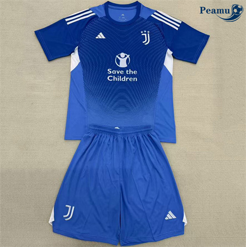 Maillot foot Juventus Enfant Gardien De But Bleu 2025-2026