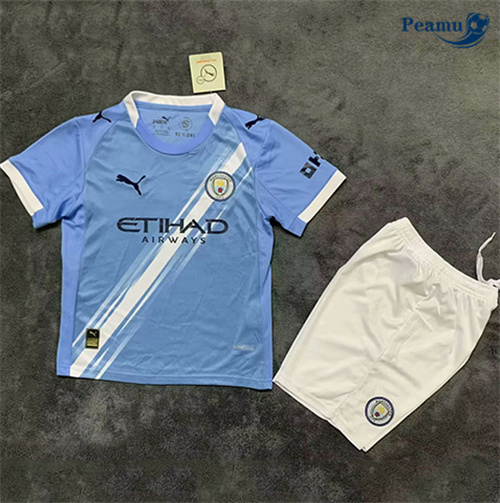 Maillot foot Manchester City Enfant Bleu 2025-2026