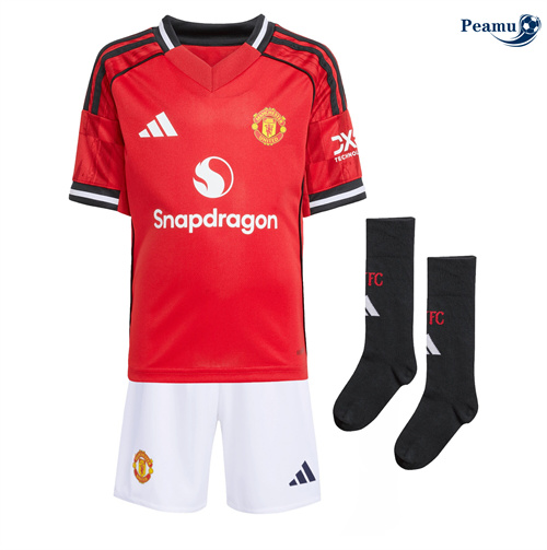 Maillot foot Manchester United Enfant Domicile Rouge 2025-2026