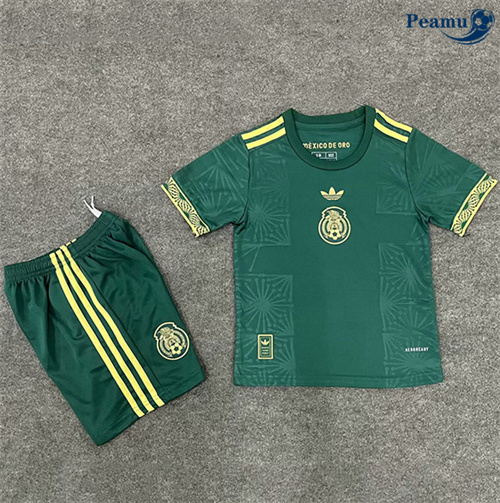 Maillot foot Mexique Enfant Gold Cup Vert 2025-2026