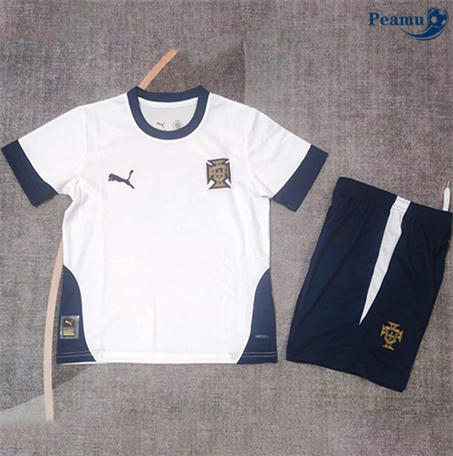 Maillot foot Portugal Enfant Training Blanc 2025-2026