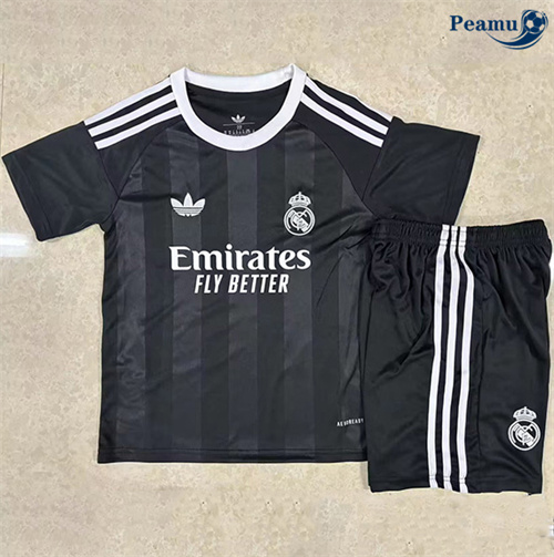 Maillot foot Real Madrid Enfant Gardien de but Noir 2025-2026