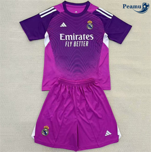 Maillot foot Real Madrid Enfant Gardien De But Violet 2025-2026