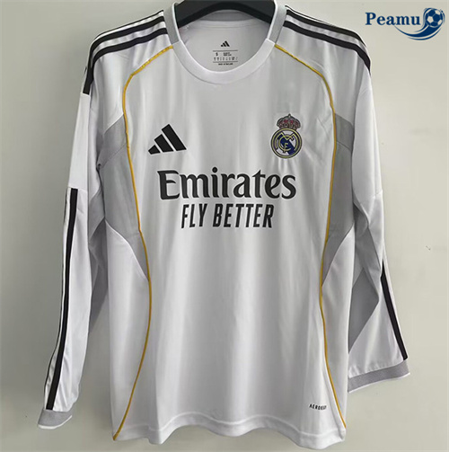 Maillot foot Real Madrid Domicile Manche Longue 2025-2026