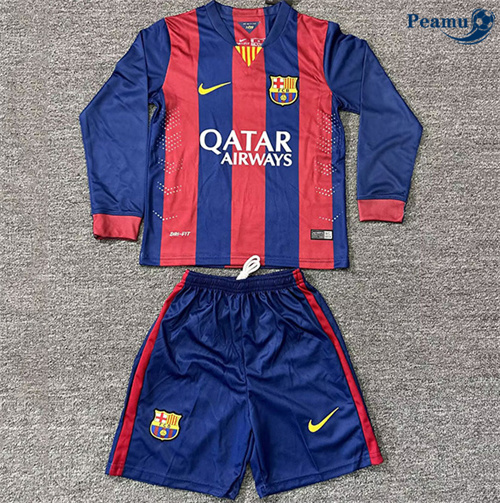 Maillot foot Maillot Rétro Barcelone Enfant Domicile Manche Longue 2014-15