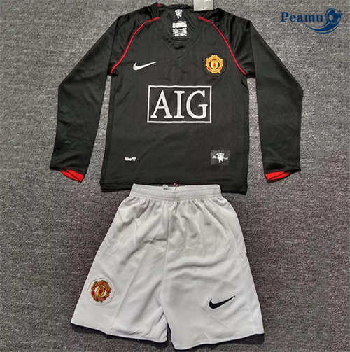 Maillot foot Maillot Rétro Manchester United Enfant Exterieur Manche Longue 2007-08