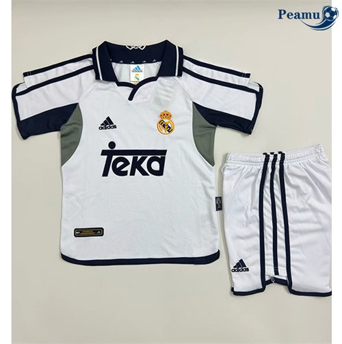 Maillot foot Maillot Rétro Real Madrid Enfant Domicile 2000-01
