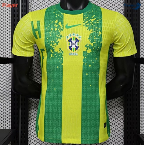 Maillot foot Brésil Player spéciale Jaune/Vert 2026-2027