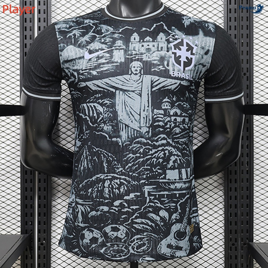Maillot foot Brésil Player spéciale Noir/Gris 2026