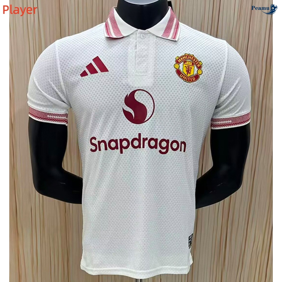 Maillot foot Manchester United Polo Player Blanc 2026