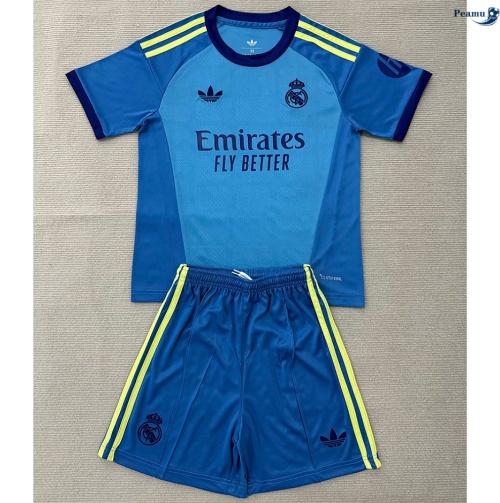 Maillot foot Real Madrid Enfant Gardien de but Bleu 2026-2027