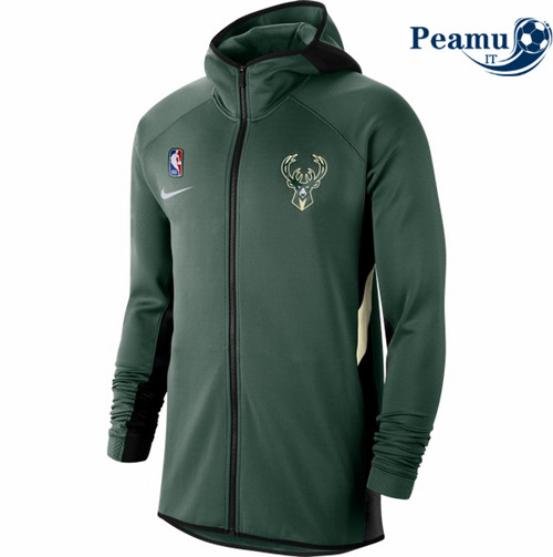 Peamu - Giacca Survetement A Capuche Milwaukee Bucks - Verde
