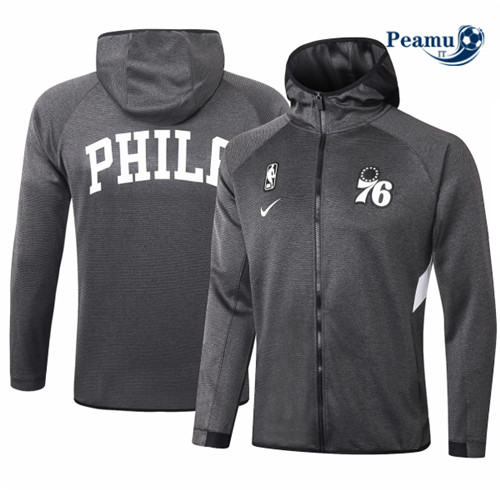 Peamu - Giacca Survetement A Capuche Philadelphia 76ers - Noir