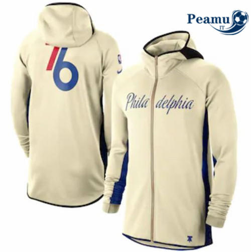 Peamu - Giacca Survetement A Capuche Philadelphia 76ers - Crème