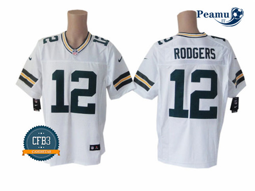 Peamu - Aaron Rodgers, Verde Bay Packers - Blanc