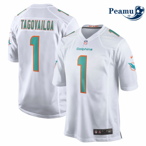 Peamu - Tua Tagovailoa, Miami Dolphins - Blanc