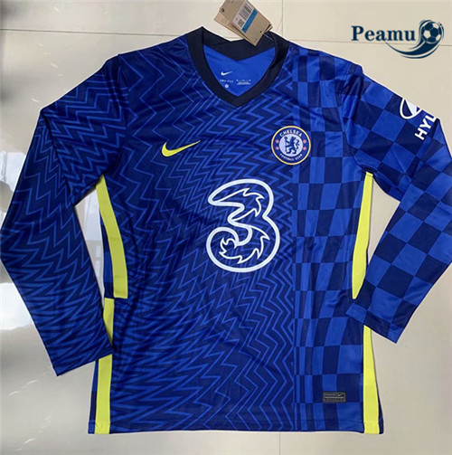 Peamu - Maillot foot Chelsea Domicile Manche Longue 2021-2022