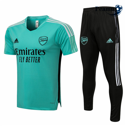 Peamu - Kit Maillot Entrainement foot Arsenal + Pantalon Vert 2021-2022