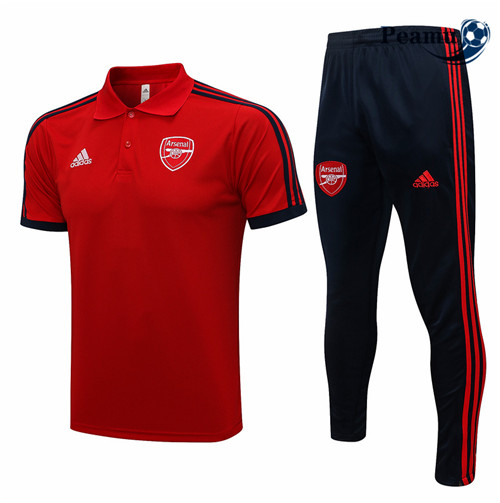 Peamu - Kit Maillot Entrainement foot Arsenal + Pantalon Rouge 2021-2022