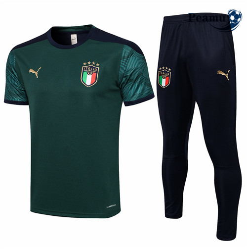 Peamu - Kit Maillot Entrainement foot Italie + Pantalon Vert foncé 2021-2022