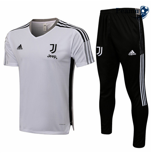 Peamu - Kit Maillot Entrainement foot Juventus + Pantalon Blanc 2021-2022