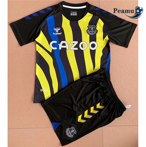 Peamu - Maillot foot Everton Enfant Gardien de but Noir 2021-2022