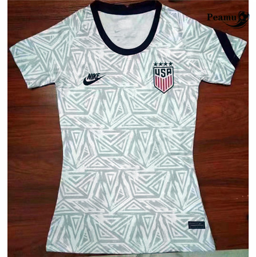 Peamu - Maillot foot États-Unis Femme Blanc 2021-2022
