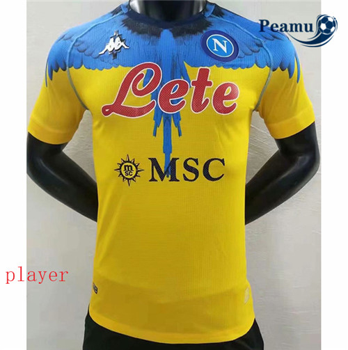 Peamu - Maillot foot Naples Player Version Gardien de but Jaune 2020-2021