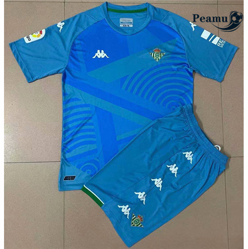Peamu - Maillot foot Real Betis Enfant Gardien de but Bleu 2021-2022