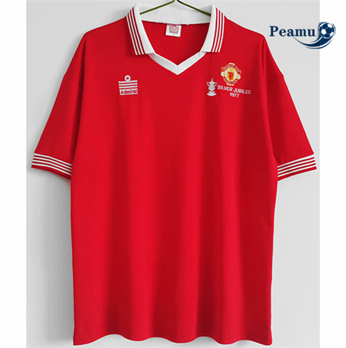 Peamu - Maillot foot Retro Manchester United Domicile 1977