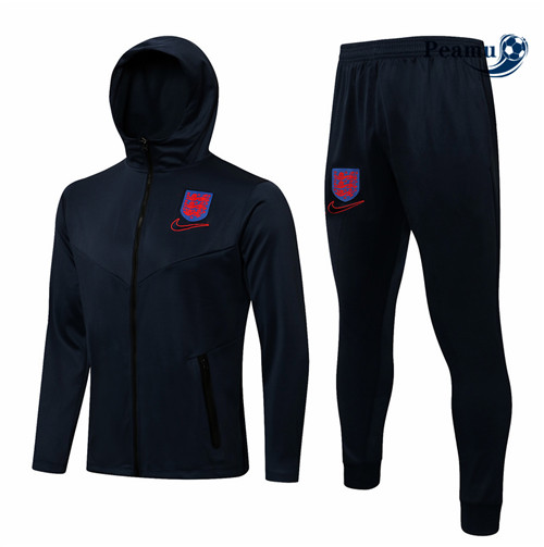 Peamu - Veste Survetement Angleterre à Capuche Bleu Marine 2021-2022