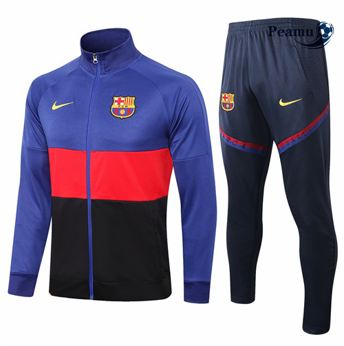 Peamu - Veste Survetement Barcelone Bleu/Rouge 2021-2022