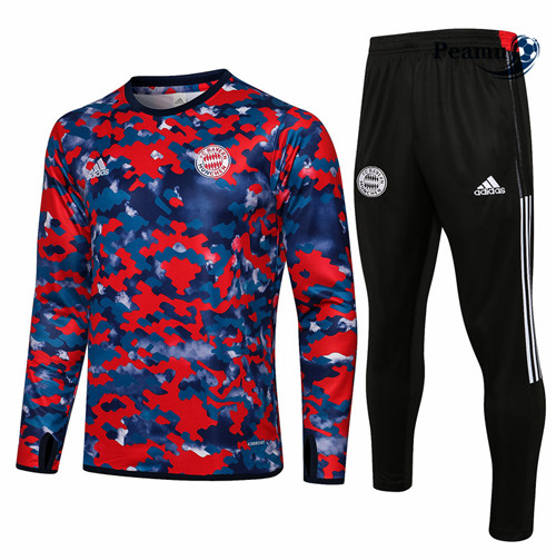 Peamu - Survetement Bayern Munich Bleu/Rouge 2021-2022 Col Rond
