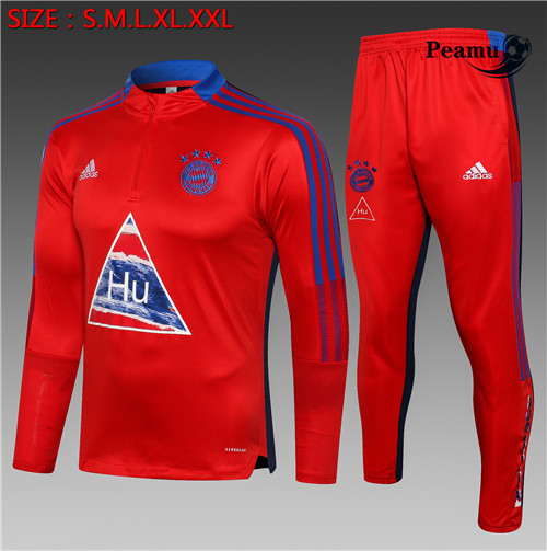 Peamu - Survetement Bayern Munich Enfant Rouge/Bleu 2021-2022