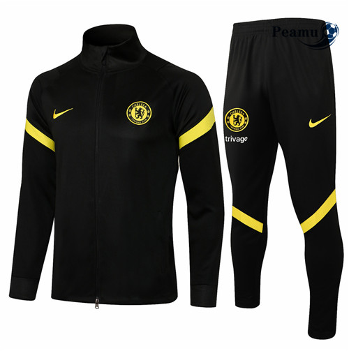 Peamu - Veste Survetement Chelsea Noir 2021-2022 Col Haut