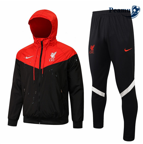 Peamu - Coupe vent Liverpool Noir/Rouge 2021-2022