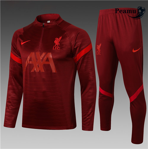 Peamu - Survetement Liverpool Enfant Rouge 2021-2022