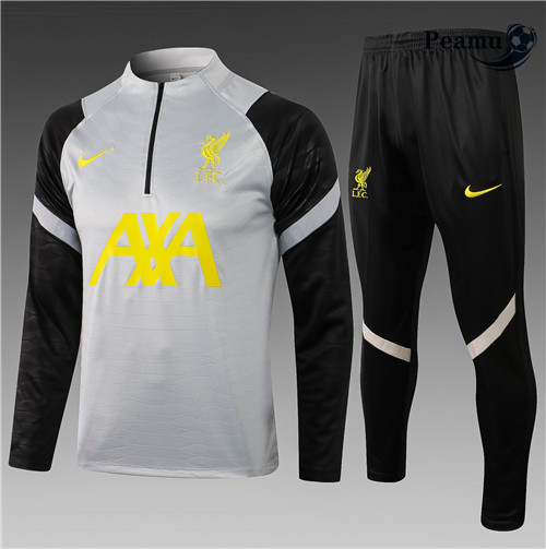 Peamu - Survetement Liverpool Enfant Gris Clair 2021-2022