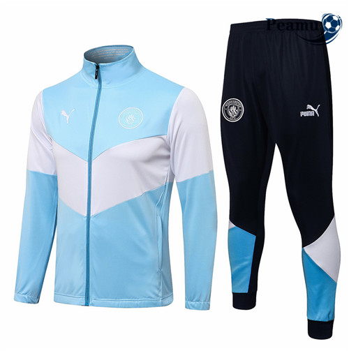Peamu - Veste Survetement Manchester City Bleu Clair 2021-2022