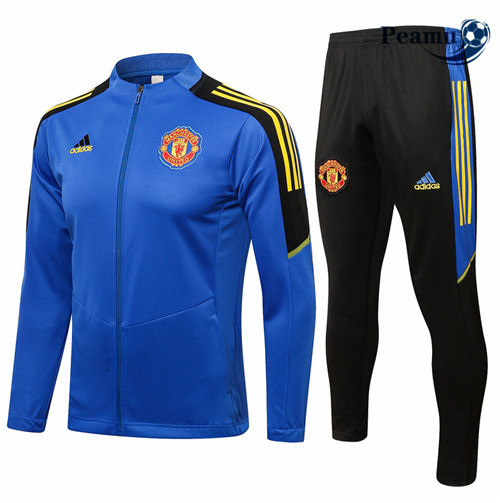 Peamu - Veste Survetement Manchester United Bleu 2021-2022
