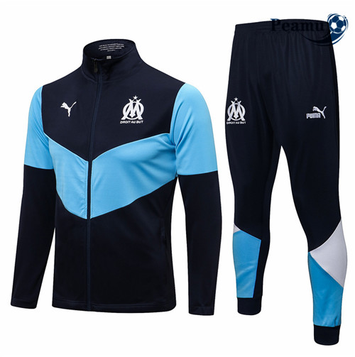 Peamu - Veste Survetement Marseille Bleu Marine 2021-2022
