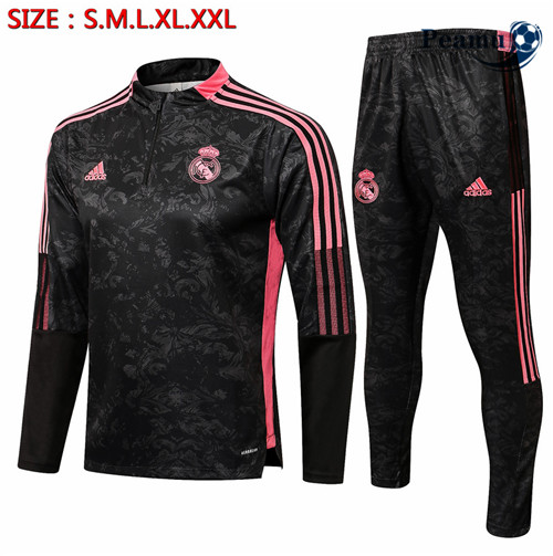 Peamu - Survetement Real Madrid Noir/Rouge 2021-2022