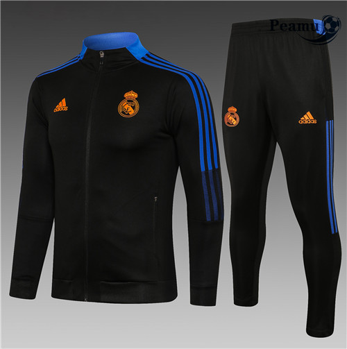 Peamu - Veste Survetement Real Madrid Enfant Noir 2021-2022